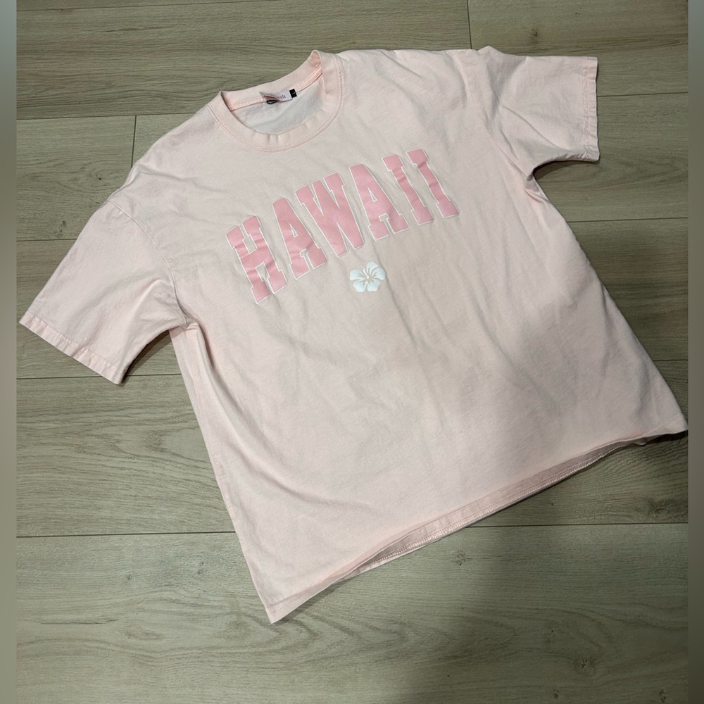 Hawaii Pink Cotton T-Shirt, Women’s Size M
